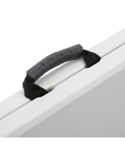 TAVOLO PIEGHEVOLE A VALIGIA DA CAMPEGGIO BRUNNER "CLUB 150" IN ACCIAIO E PLASTICA BIANCO 152X71X74 CM