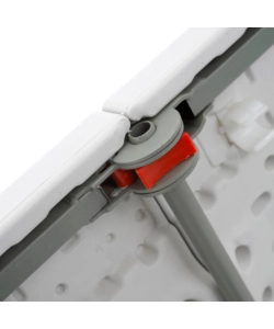 TAVOLO PIEGHEVOLE A VALIGIA DA CAMPEGGIO BRUNNER "CLUB 150" IN ACCIAIO E PLASTICA BIANCO 152X71X74 CM