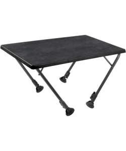 TAVOLO PIEGHEVOLE DA CAMPEGGIO BRUNNER "LINEAR 115" IN ACCIAIO NERO 115X70X63/83 CM