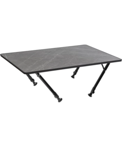 TAVOLO PIEGHEVOLE DA CAMPEGGIO "ELU' 120" IN ALLUMINIO EFFETTO MARMO 120X80X50,5/70 CM