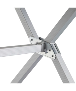 TAVOLO PIEGHEVOLE DA CAMPEGGIO BRUNNER "SILVER GAPLESS LEVEL 4" IN ALLUMINIO 110X71X70 CM