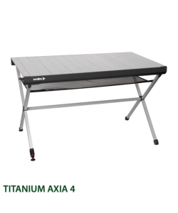 TAVOLO PIEGHEVOLE DA CAMPEGGIO BRUNNER "TITANIUM AXIA 4" IN ALLUMINIO 122X76X72 CM