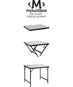 TAVOLO PIEGHEVOLE DA CAMPEGGIO BRUNNER "TORUN 4" IN ACCIAIO E ALLUMINIO 110X61,5X71 CM