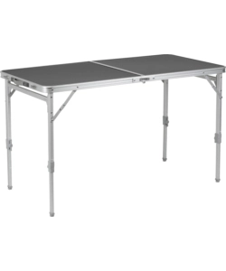 TAVOLO PIEGHEVOLE DA CAMPEGGIO BRUNNER "FLATPACK 4" IN ALLUMINIO GRIGIO 120X60X70 CM