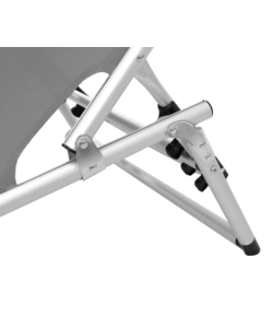 LETTINO PRENDISOLE RECLINABILE CON TETTUCCIO BRUNNER "MALIBU" IN ALLUMINIO E SYNTEX PLUS GRIGIO 189X61X26 CM