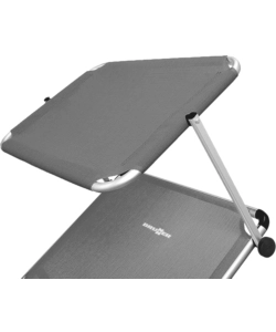 LETTINO PRENDISOLE RECLINABILE CON TETTUCCIO BRUNNER "MALIBU" IN ALLUMINIO E SYNTEX PLUS GRIGIO 189X61X26 CM