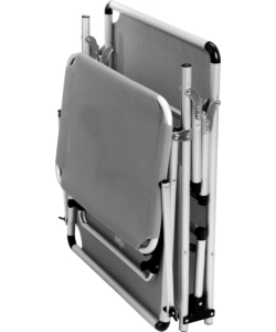 LETTINO PRENDISOLE RECLINABILE CON TETTUCCIO BRUNNER "MALIBU" IN ALLUMINIO E SYNTEX PLUS GRIGIO 189X61X26 CM