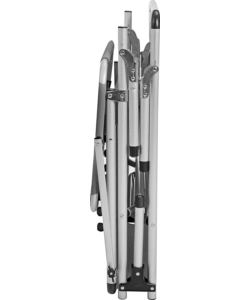 LETTINO PRENDISOLE RECLINABILE CON TETTUCCIO BRUNNER "MALIBU" IN ALLUMINIO E SYNTEX PLUS GRIGIO 189X61X26 CM