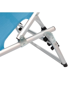 LETTINO PRENDISOLE RECLINABILE CON TETTUCCIO BRUNNER "MALIBU" IN ALLUMINIO E SYNTEX PLUS BLU 189X61X26 CM