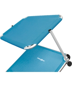 LETTINO PRENDISOLE RECLINABILE CON TETTUCCIO BRUNNER "MALIBU" IN ALLUMINIO E SYNTEX PLUS BLU 189X61X26 CM