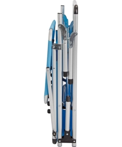 LETTINO PRENDISOLE RECLINABILE CON TETTUCCIO BRUNNER "MALIBU" IN ALLUMINIO E SYNTEX PLUS BLU 189X61X26 CM
