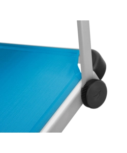 LETTINO PRENDISOLE RECLINABILE CON TETTUCCIO BRUNNER "MARBELLA" IN ALLUMINIO E SYNTEX PLUS AZZURRO 192X67X30 CM
