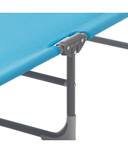 LETTINO DA SOLE BAHIALETTINO PRENDISOLE PIEGHEVOLE BRUNNER "BAHIA" IN ALLUMINIO E MATERIALE SINTETICO COLORE AZZURRO, 192X61,5X31,5 CM