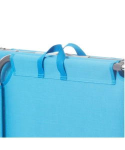 LETTINO DA SOLE BAHIALETTINO PRENDISOLE PIEGHEVOLE BRUNNER "BAHIA" IN ALLUMINIO E MATERIALE SINTETICO COLORE AZZURRO, 192X61,5X31,5 CM