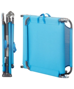 LETTINO DA SOLE BAHIALETTINO PRENDISOLE PIEGHEVOLE BRUNNER "BAHIA" IN ALLUMINIO E MATERIALE SINTETICO COLORE AZZURRO, 192X61,5X31,5 CM