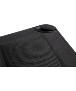LETTINO PRENSISOLE RECLINABILE CON TETTUCCIO BRUNNER "ARAVELHIGH DUNA 3D" IN ALLUMINIO E POLIESTERE NERO 198X64X48/103 CM