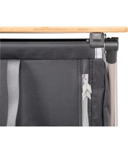 CUCINA DA CAMPEGGIO PIEGHEVOLE BRUNNER "RAZOR ULTRALIGHT CT" IN ALLUMINIO E POLIESTERE NERO 2 SCOMPARTI 80X46X82 CM