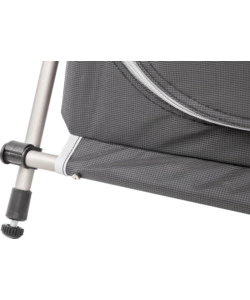 CUCINA DA CAMPEGGIO PIEGHEVOLE BRUNNER "RAZOR ULTRALIGHT CT" IN ALLUMINIO E POLIESTERE NERO 2 SCOMPARTI 80X46X82 CM