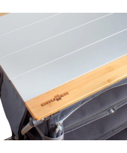 ARMADIO DA CAMPEGGIO PIEGHEVOLE BRUNNER "RAZOR ULTRALIGHT LS" IN ALLUMINIO E POLIESTERE NERO 4 RIPIANI 60X46X82 CM