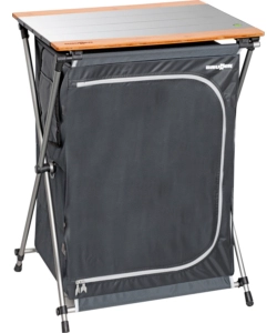 ARMADIO DA CAMPEGGIO PIEGHEVOLE BRUNNER "RAZOR ULTRALIGHT LS" IN ALLUMINIO E POLIESTERE NERO 4 RIPIANI 60X46X82 CM