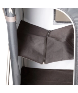 ARMADIO DA CAMPEGGIO PIEGHEVOLE BRUNNER "RAZOR ULTRALIGHT LS" IN ALLUMINIO E POLIESTERE NERO 4 RIPIANI 60X46X82 CM