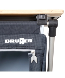 ARMADIO DA CAMPEGGIO PIEGHEVOLE BRUNNER "RAZOR ULTRALIGHT LS" IN ALLUMINIO E POLIESTERE NERO 4 RIPIANI 60X46X82 CM