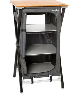 ARMADIO DA CAMPEGGIO PIEGHEVOLE BRUNNER "MERCURY CROSS LS SQ" IN ALLUMINIO E POLIESTERE GRIGIO 3 RIPIANI 60X49X100 CM