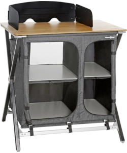 CUCINA DA CAMPEGGIO PIEGHEVOLE BRUNNER "MERCURY CROSS COOKER HWT SQ" IN ALLUMINIO E POLIESTERE GRIGIO 2 SCOMPARTI 92X49X90 CM