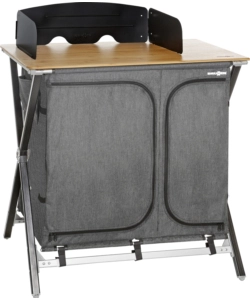 CUCINA DA CAMPEGGIO PIEGHEVOLE BRUNNER "MERCURY CROSS COOKER HWT SQ" IN ALLUMINIO E POLIESTERE GRIGIO 2 SCOMPARTI 92X49X90 CM