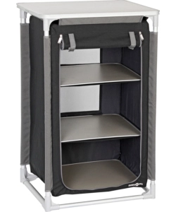 ARMADIO DA CAMPEGGIO PIEGHEVOLE BRUNNER "AZABACHE LS" IN ALLUMINIO E POLIESTERE NERO 3 RIPIANI 59X48X104 CM