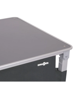 CUCINA DA CAMPEGGIO PIEGHEVOLE BRUNNER "AZABACHE DAILY CT" IN ALLUMINIO E POLIESTERE GRIGIO 2 SCOMPARTI 102X50,5X84 CM