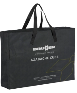 CUCINA DA CAMPEGGIO PIEGHEVOLE BRUNNER "AZABACHE CUBE" IN ALLUMINIO E POLIESETERE GRIGIO 1 SCOMPARTO 65X45X58/81 CM