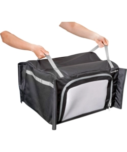 CUCINA DA CAMPEGGIO PIEGHEVOLE BRUNNER "SNACK BASIC" IN ALLUMINIO E POLIESTERE NERO 1 SCOMPARTO 62X46X90/109 CM