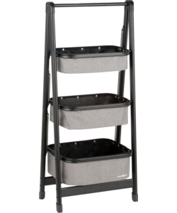 RIPONITUTTO DA CAMPEGGIO PIEGHEVOLE BRUNNER "LATIGA" IN ALLUMINIO E POLIESTERE GRIGIO E NERO 49X33X109 CM