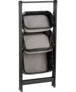 RIPONITUTTO DA CAMPEGGIO PIEGHEVOLE BRUNNER "LATIGA" IN ALLUMINIO E POLIESTERE GRIGIO E NERO 49X33X109 CM