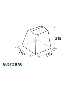 TENDA CUCINA DA CAMPEGGIO BRUNNER "GUSTO II NG" GRIGIO 200X150X195/215 CM