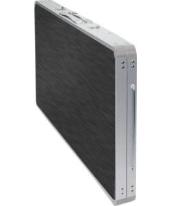 CUCINA DA CAMPEGGIO PIEGHEVOLE CON LAVELLO BRUNNER "DRIVE IN BLACK" IN ACCIAIO E POLIESTERE NERO 2 SCOMPARTI 100X50X78/128,5 CM