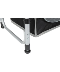 CUCINA DA CAMPEGGIO PIEGHEVOLE BRUNNER "SNACK EASY BLACK" IN ALLUMINIO E POLIESTERE NERO 1 SCOMPARTO 141X50X80,5 CM