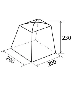 TENDA CUCINA DA CAMPEGGIO BRUNNER "CHEF II OUTDOOR" 200X200X190/230 CM