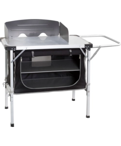 CUCINA DA CAMPEGGIO PIEGHEVOLE BRUNNER "CHUCK BOX NG" IN ALLUMINIO E POLIESTERE NERO 1 SCOMPARTO 90X50X82 CM