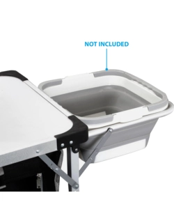 CUCINA DA CAMPEGGIO PIEGHEVOLE BRUNNER "CHUCK BOX NG" IN ALLUMINIO E POLIESTERE NERO 1 SCOMPARTO 90X50X82 CM