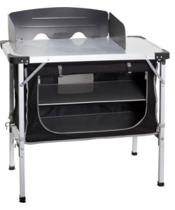 CUCINA DA CAMPEGGIO PIEGHEVOLE BRUNNER "CHUCK BOX NG" IN ALLUMINIO E POLIESTERE NERO 1 SCOMPARTO 90X50X82 CM
