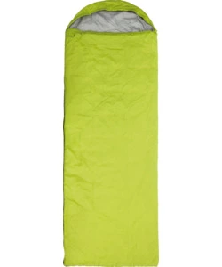 SACCO A PELO ULTRALIGHT CON CAPPUCCIO BRUNNER "LAGUNA LITE" IN POLIESTERE E COTONE VERDE 210X75 CM