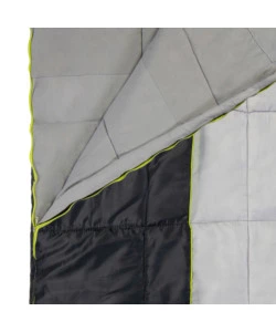 SACCO A PELO ULTRALIGHT CON CAPPUCCIO BRUNNER "ARGOS" IN FEATHERSOFT NERO E GRIGIO 235X90 CM