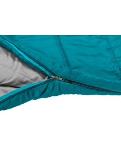 SACCO A PELO CON CAPPUCCIO COMPATTO BRUNNER "VANDORA 35" IN POLIESTERE E COTONE AZZURRO 220X80 CM