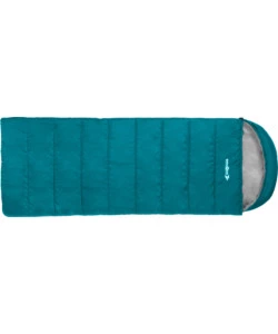 SACCO A PELO CON CAPPUCCIO COMPATTO BRUNNER "VANDORA 70" IN POLIESTERE E COTONE AZZURRO 220X80 CM