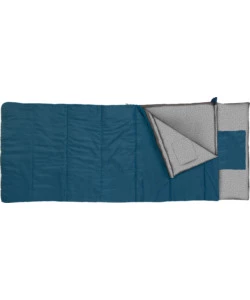 SACCO A PELO LIGHT CON CAPPUCCIO BRUNNER "STARFLYER XL" IN NYLON E COTONE BLU 235X105 CM