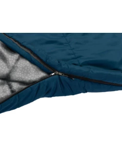 SACCO A PELO LIGHT CON CAPPUCCIO BRUNNER "STARFLYER XL" IN NYLON E COTONE BLU 235X105 CM