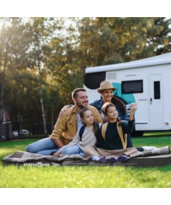 MATERASSO PIAZZA E MEZZA AUTOGONFIANTE DA CAMPEGGIO BRUNNER "SOMNI 3D" GRIGIO 200X132X10 CM
