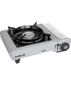 FORNELLO DA CAMPEGGIO A GAS BRUNNER "DEVIL" IN ACCIAIO INOX 1 FUOCO 37,2X28,6X12,5 CM